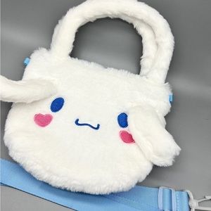 Cinnamoroll Fur Plush Shoulder Bag * Crossbody * Detachable Strap • Sanrio Y2K